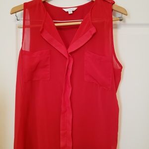 Red Charming Charlie blouse